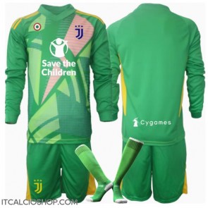 Juventus Portiere Seconda Maglia Bambino 2024-25 Manica Lunga (+ Pantaloni corti)